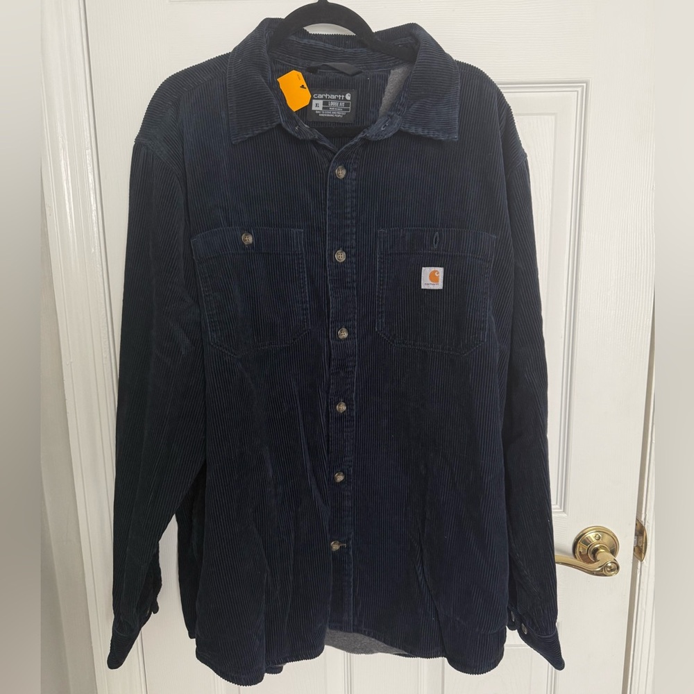 Carhartt Blue Corduroy Shirt Jacket
